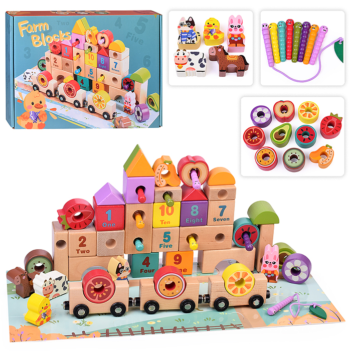 Конструктор из кубиков D1997 "Creative farm" в коробке