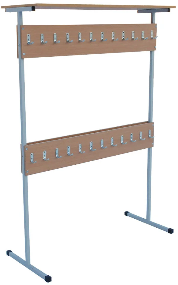 Вешалка для гардероба двухсторонняя, 48 крючков