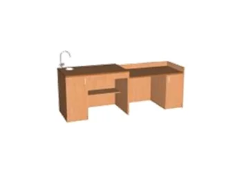 Стол демонстрационный для кабинета химии с сантехникой